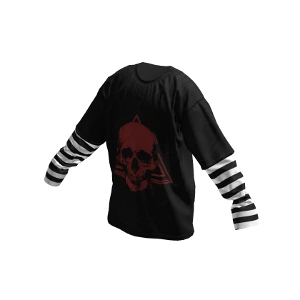 Skull Triangle Goth Layered Shirt