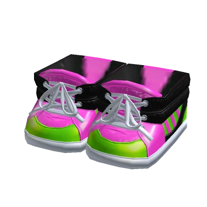 [3.0/Woman] Puffed Trainers Neon Watermelon