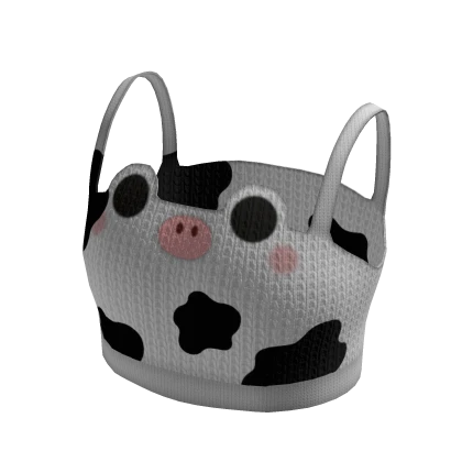 Adorable Kawaii Cow Black and White Tee