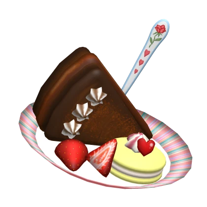 Cute Chocolate Cake on a Plate