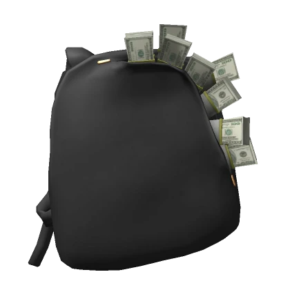 (3.0) Off Shoulder Black Money Backpack