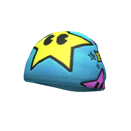 BLUE Y2K ROCKSTAR STAR RUSH BEANIE