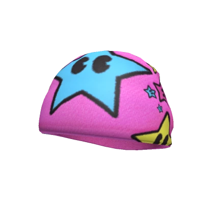 PINK Y2K ROCKSTAR STAR RUSH BEANIE