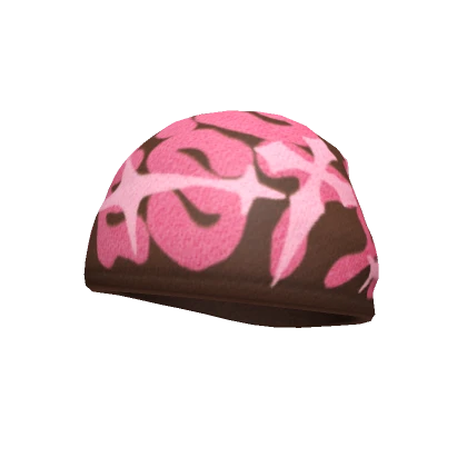 BROWN / PINK Y2K ROCKSTAR LYFESTYLE BEANIE