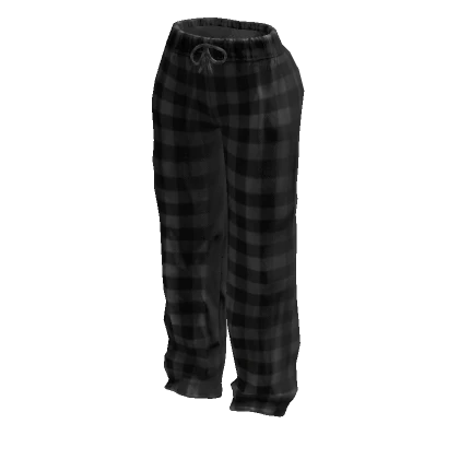 Flannel Pajama Pants Black