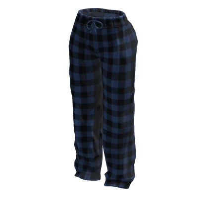 Flannel Pajama Pants Blue