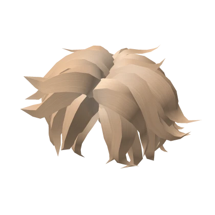 Middle Part Black Messy Hair V1 (Blonde)