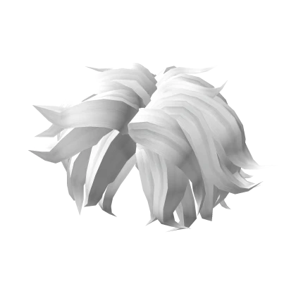 Middle Part Black Messy Hair V1 (White)