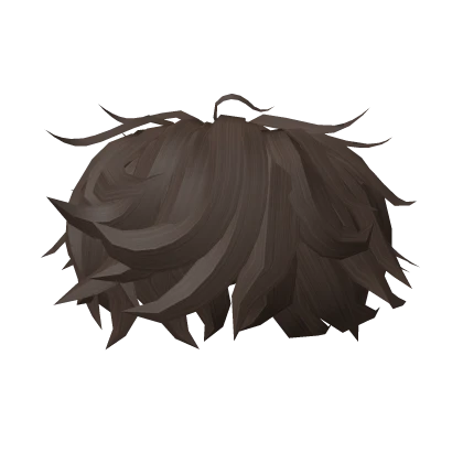 Middle Part Black Messy Hair V3 (Brown)