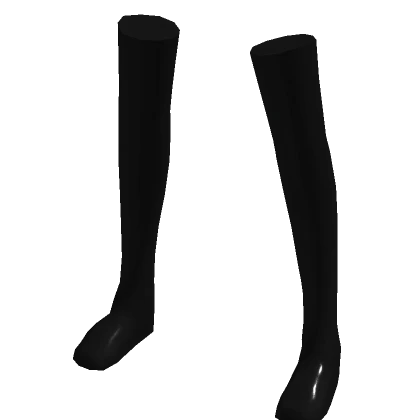 Thigh High Black Glossy Boots Socks