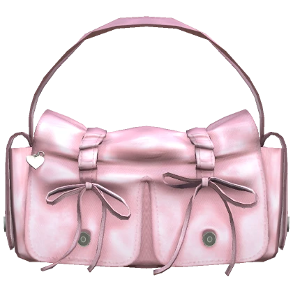 Multipocket Knotted Lacing Baby Pink Bag