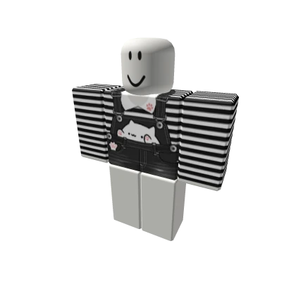 ฅ^•ﻌ•^ฅ Kawaii Cat Black Overalls