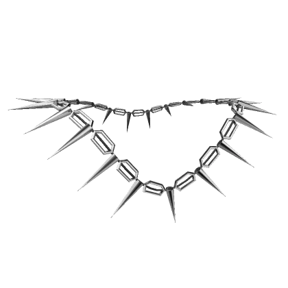 Spikey grunge white necklace 1.0