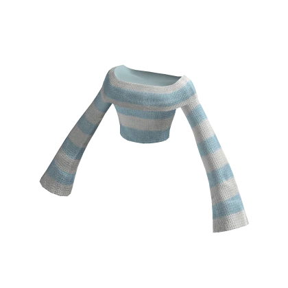 Blue + White Striped Top