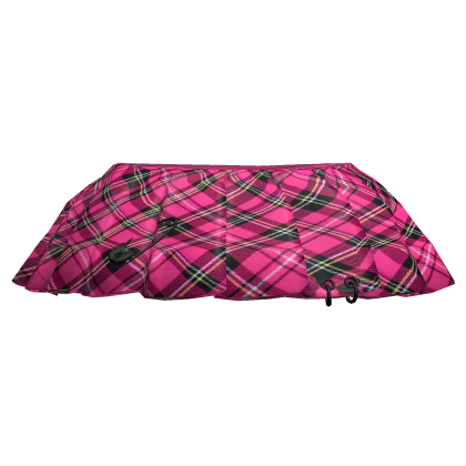 Chibi Doll Pink Tartan Plaid Pleated Skirt