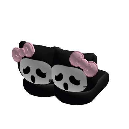 ♡ ghost kawaii kitty slippers