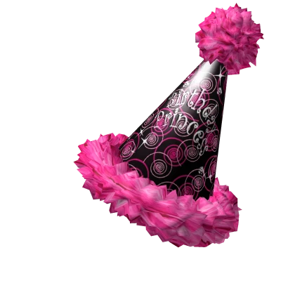 Birthday Princess Party Hat | Black & pink