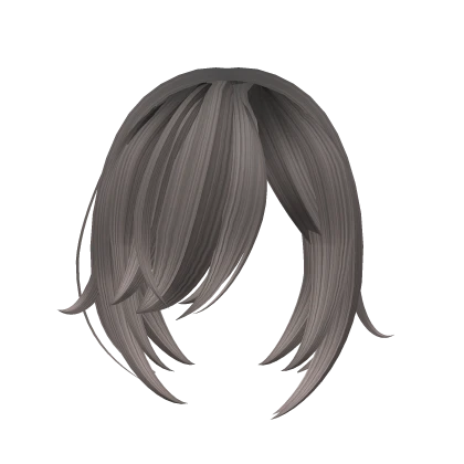 Goth Messy Anime Bangs - Silver Ash