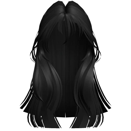 Straight Wispy Sleek Hairstyle in Black