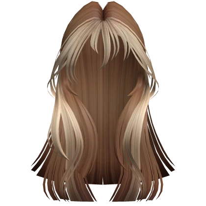 Straight Wispy Sleek Hairstyle Light Brown Blonde