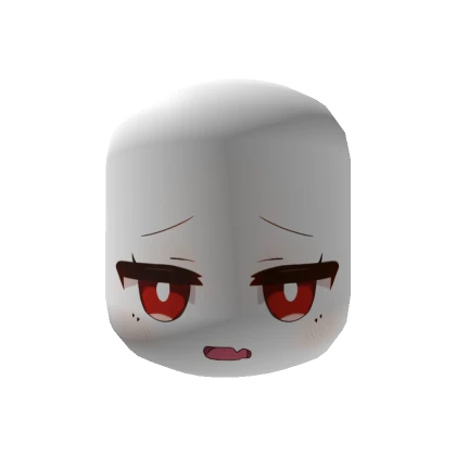 Bored Chibi Face - Red Eyes