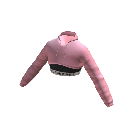 BLACKPINK Pink Cropped Hoodie