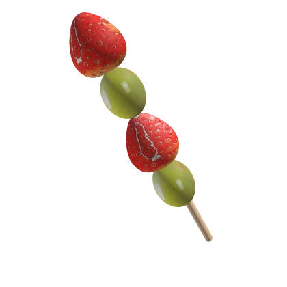 ✿ hulu skewer strawberry + grape candied snack 