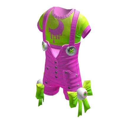 Monster Overalls Neon Watermelon