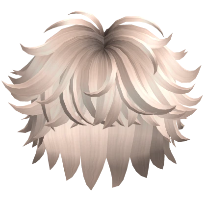 Fluffy Messy Platinum Blonde Hair