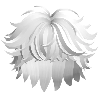 Fluffy Messy White Hair