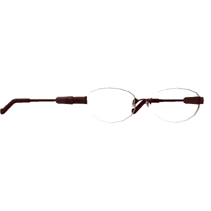 Red Oval Frameless Glasses