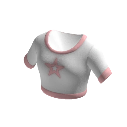 Y2K Star Cropped Tee Pink