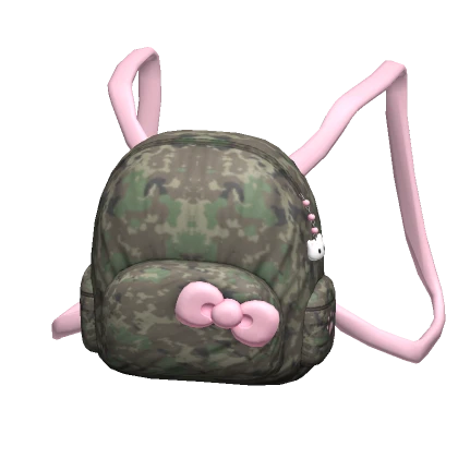 ♡ kitty charm camo backpack (1.0)