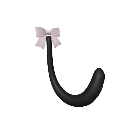 ୨୧: kawaii black cat tail with bow