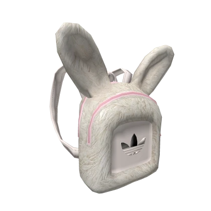 adidas White Fluffy Back Pack with Bunny Ears