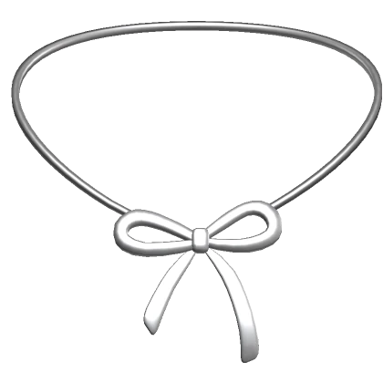 ♡ cutesy ribbon necklace (silver)