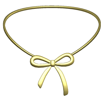 ♡ cutesy ribbon necklace (gold)