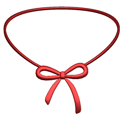 ♡ cutesy ribbon necklace (red)