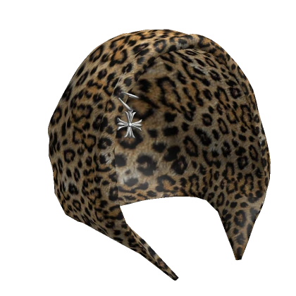 Chrome Cross Pierced Brown Leopard Hood (Mid)