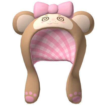 Silly Monkey Hood in Pink