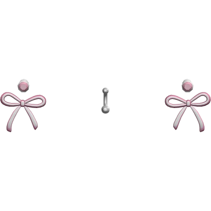 ♡ 3.0 pretty pink ribbon belly piercing