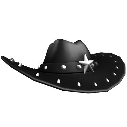 Black Star Studded Cowboy Hat