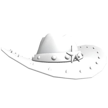 White Star Studded Cowboy Hat