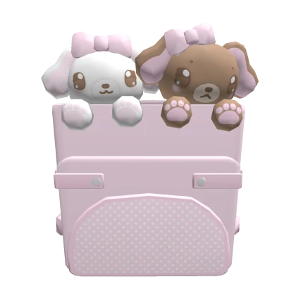 ♡ cute little twin baby puppies backpack 3.0