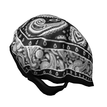 Head Bandana (Black Paisley)