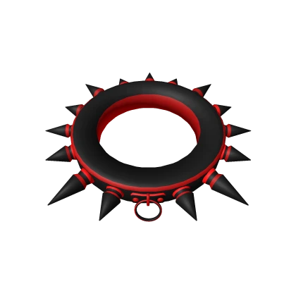 [3.0] Red and Black Spiky Collar