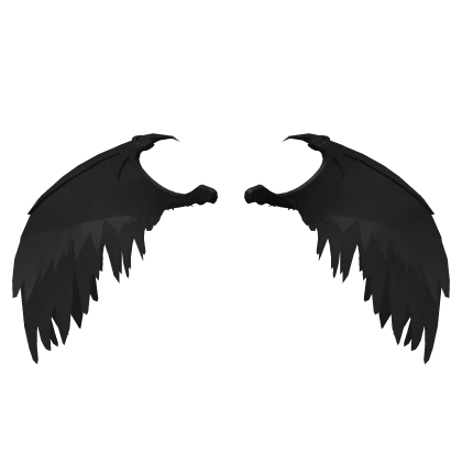 Black angel devil mini wings 