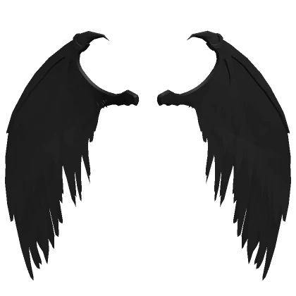 Black angel devil wings 