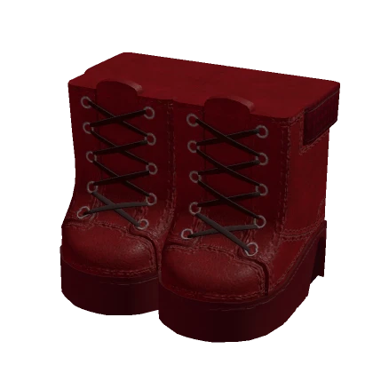 Combat Boots Red