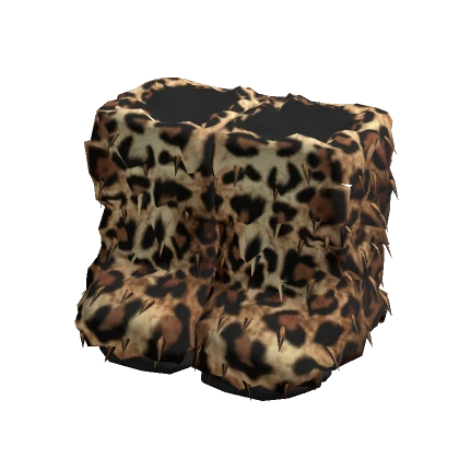 ʚ y2k fur boots leopard